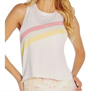 WILDFOX striped crop tank Size XS